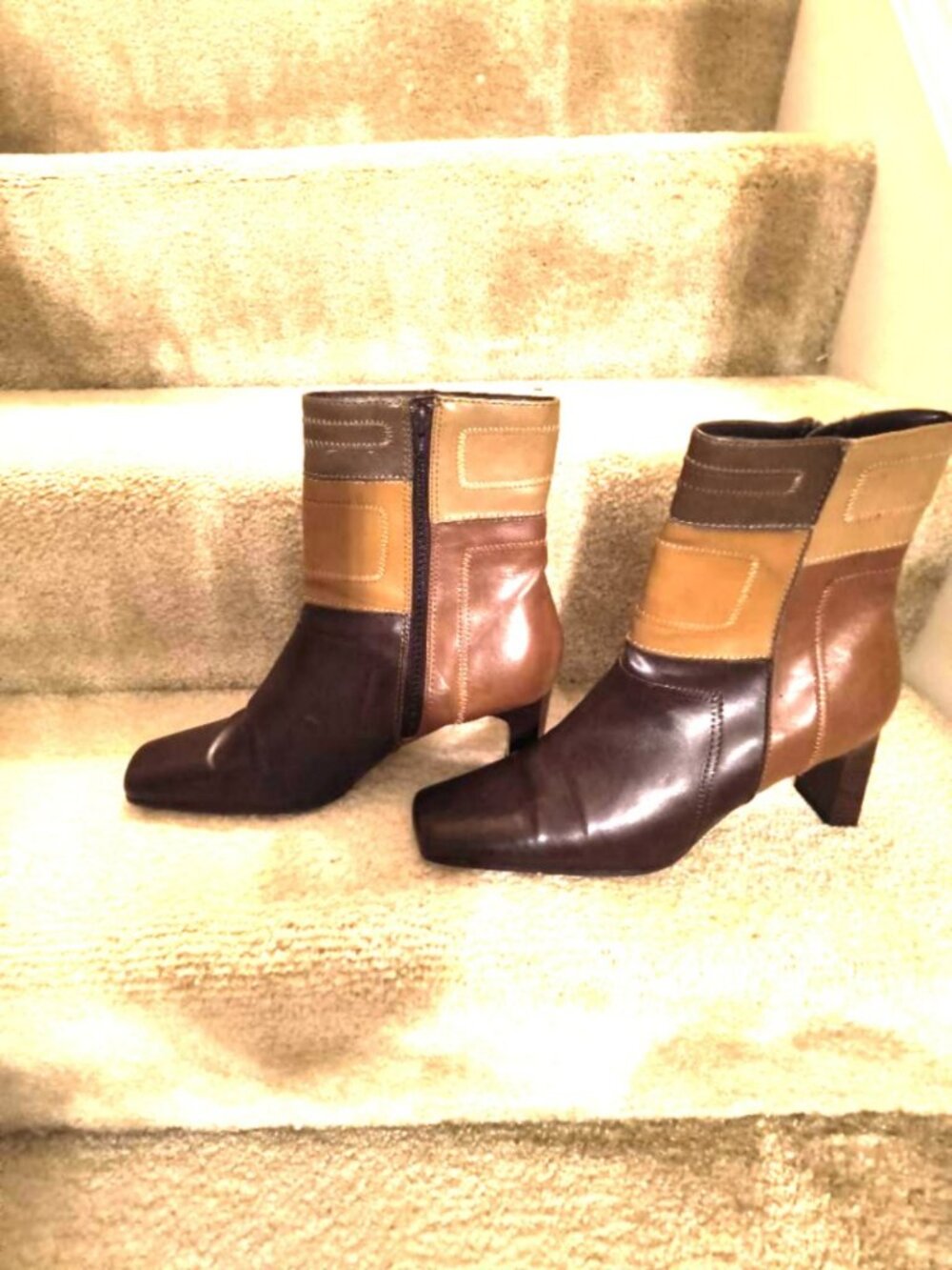 Predictions Brown Leather Boots Size 11